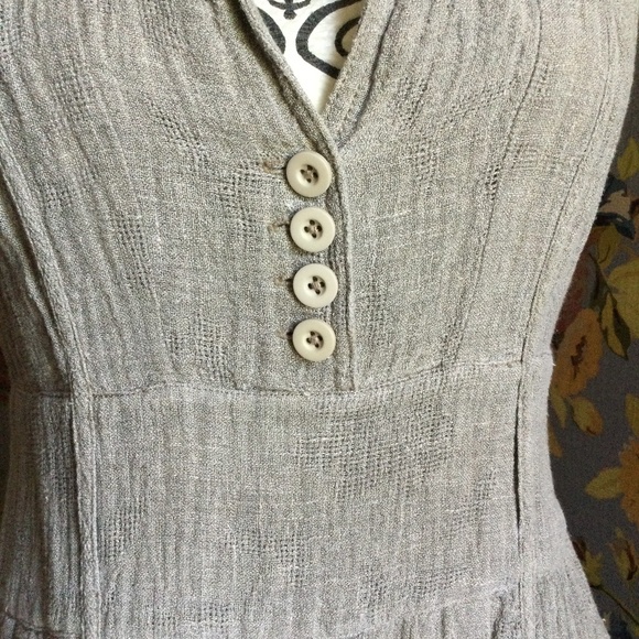 Linen Gauze Dress by Identify Tan in color size 4 - Picture 6 of 14